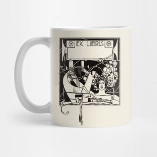 Music themed bookplate Mug